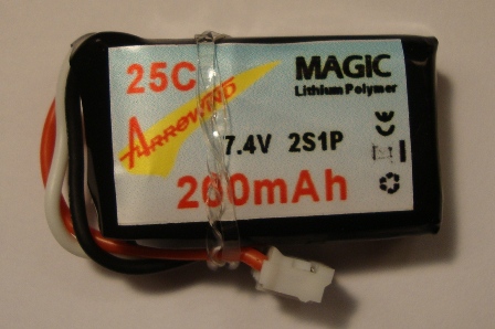 AH Magic 200mAh-7.4v 25C Lipo Battery w/Molex Plug