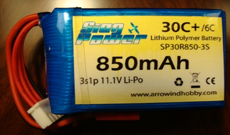AH SiegPower 850mAh 11.1V 30C+/6C