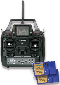Airtronics RDS-8000 FHSS 2.4Ghz Mode 1 Tx/2 Rxs Combo