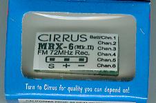 Cirrus MRX-6 (MkII)FM Rx, 72Mhz