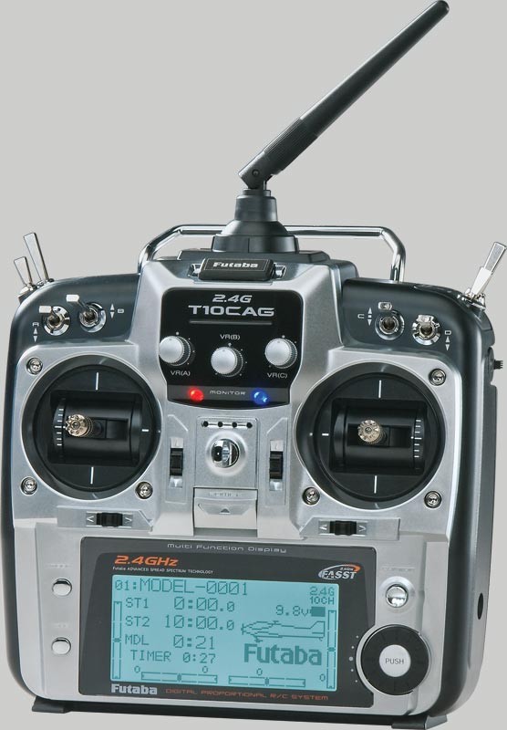 Futaba 10CAG 10Ch 2.4Ghz FASST Tx/Rx System Mode 2