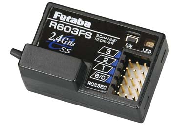 Futaba R603FS 2.4Ghz FASST Rx 3PK, 4PK, 3PM