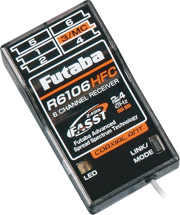 Futaba R6106HFC 2.4Ghz FASST - 6Ch Rx