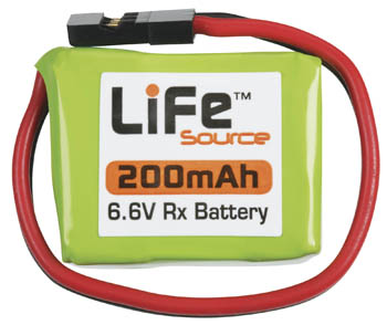 LiFe 6.6V 200mAh  1C Rx Battery Pack
