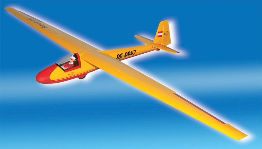 (image for) SM Ka8-B Glider ARF 3.0m Scale Glider-Yellow