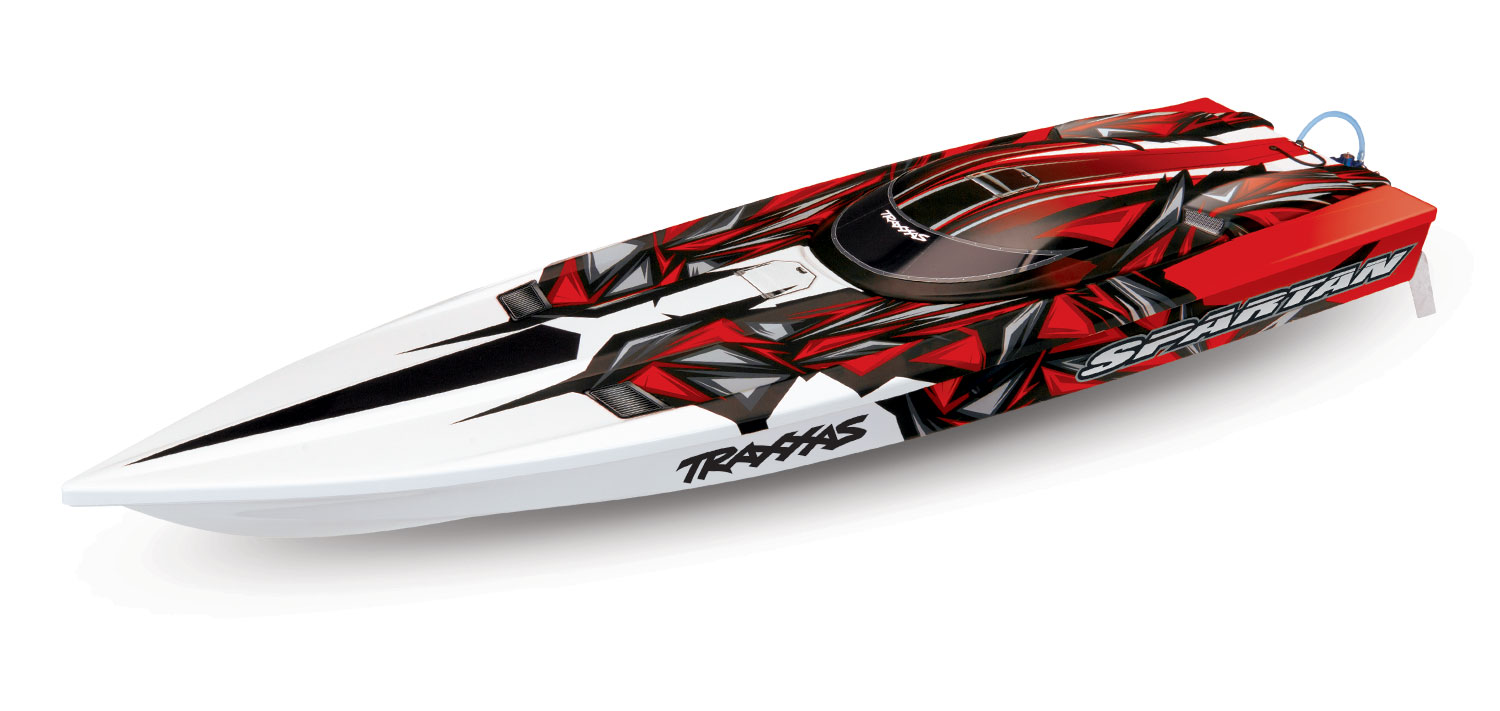 Traxxas Spartan Red 36" Brushless Race Boat - Click Image to Close