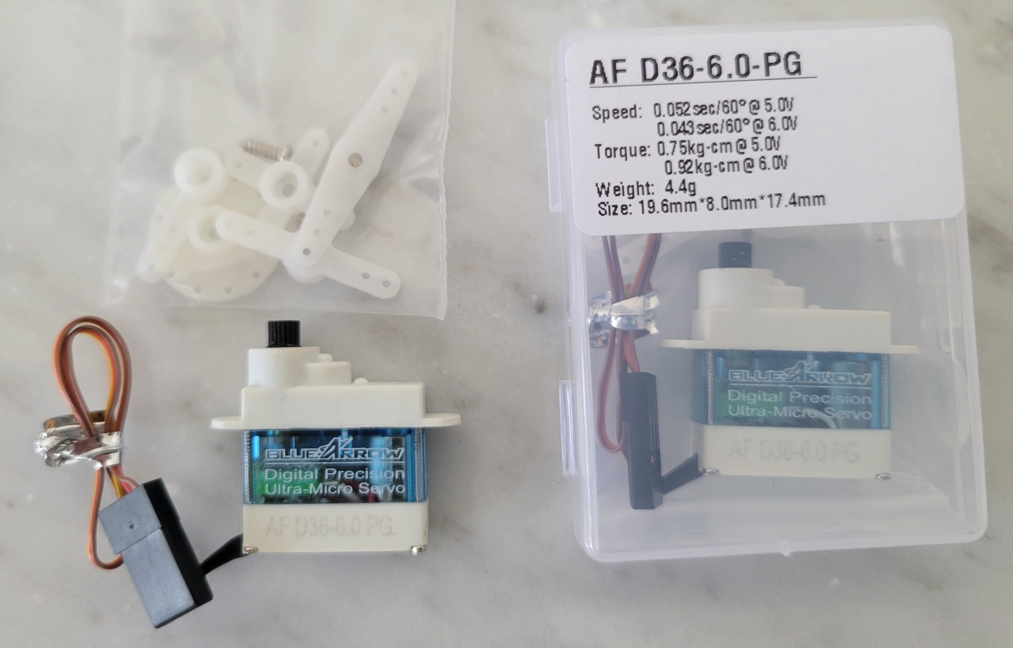 BA D36-6.0 PG MICRO DIGITAL SERVO, 4.4g