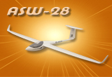 HC-FF ASW-28 ARF 2.5m Semi Scale Glider - Click Image to Close