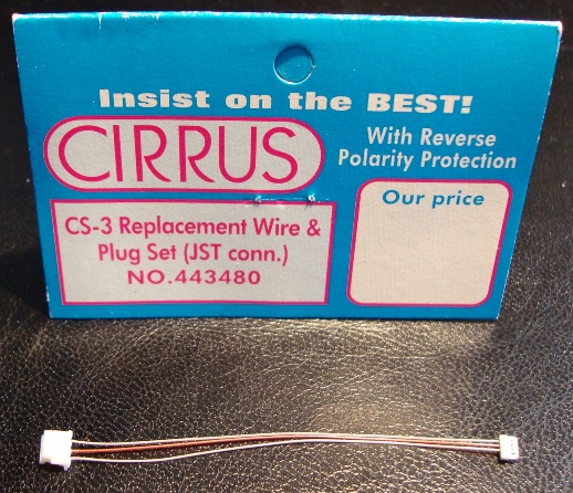 Cirrus CS-3 Replacement Wire & Plug Set-JST Conn.