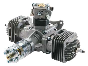 (image for) DLE 60cc Twin Gas Engine w/Elect. Ignition and Muffler