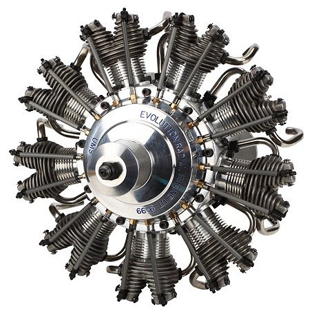 (image for) Evo 9 Cyl 99cc Four Stroke Glow Radial Engine