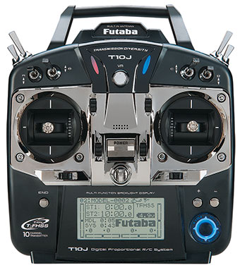 Futaba 10JH 10-Ch, Heli 2.4GHz Computer Radio System-Heli Mode