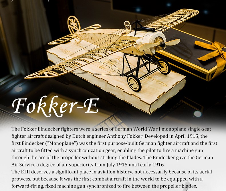 AEO-HC FOKKER-E 410mm, 1:23 LASER CUT DISPLAY KIT VX08 - Click Image to Close