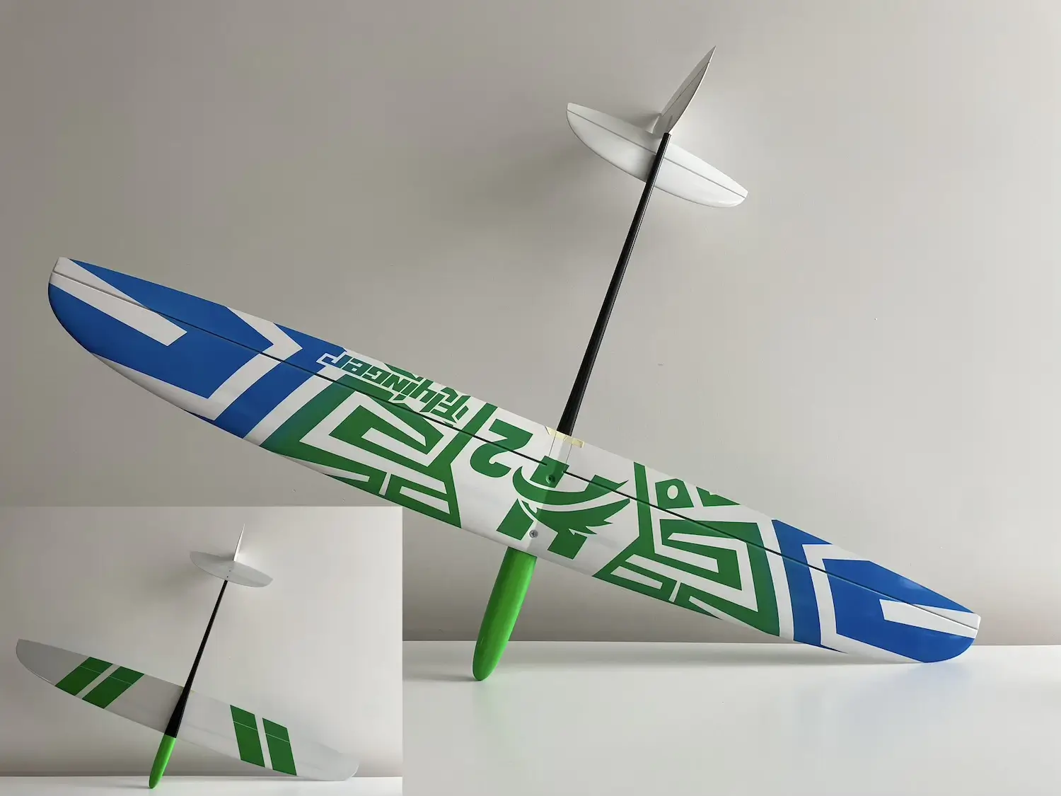 (image for) F. POINT HAWK 2 FIBERGLASS 1m (39.37 in.) WING SPAN HLG