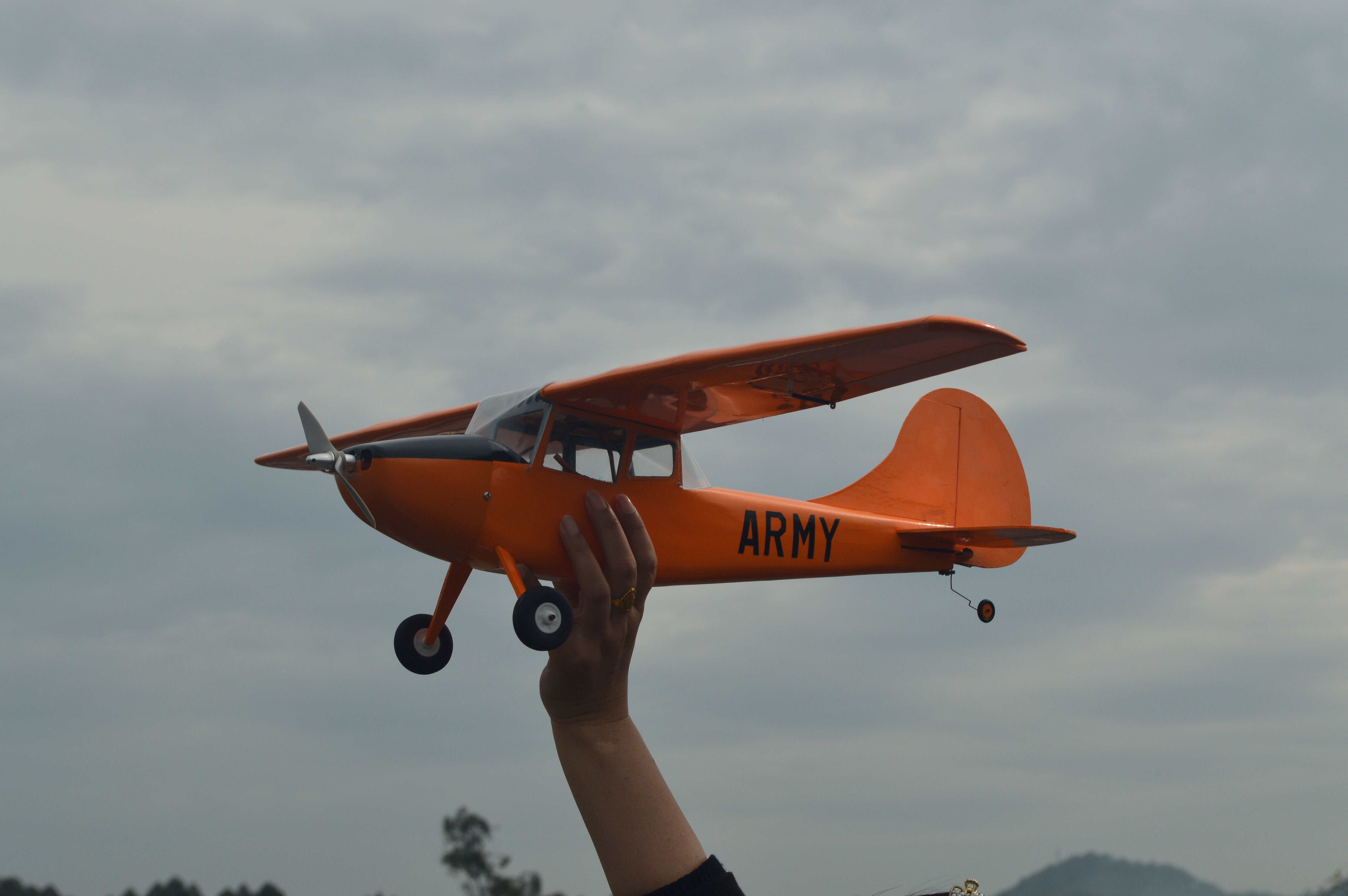 (image for) HC-TR CESSNA L-19 BIRD DOG BALSA WOOD KIT, 750mm WINGSPAN