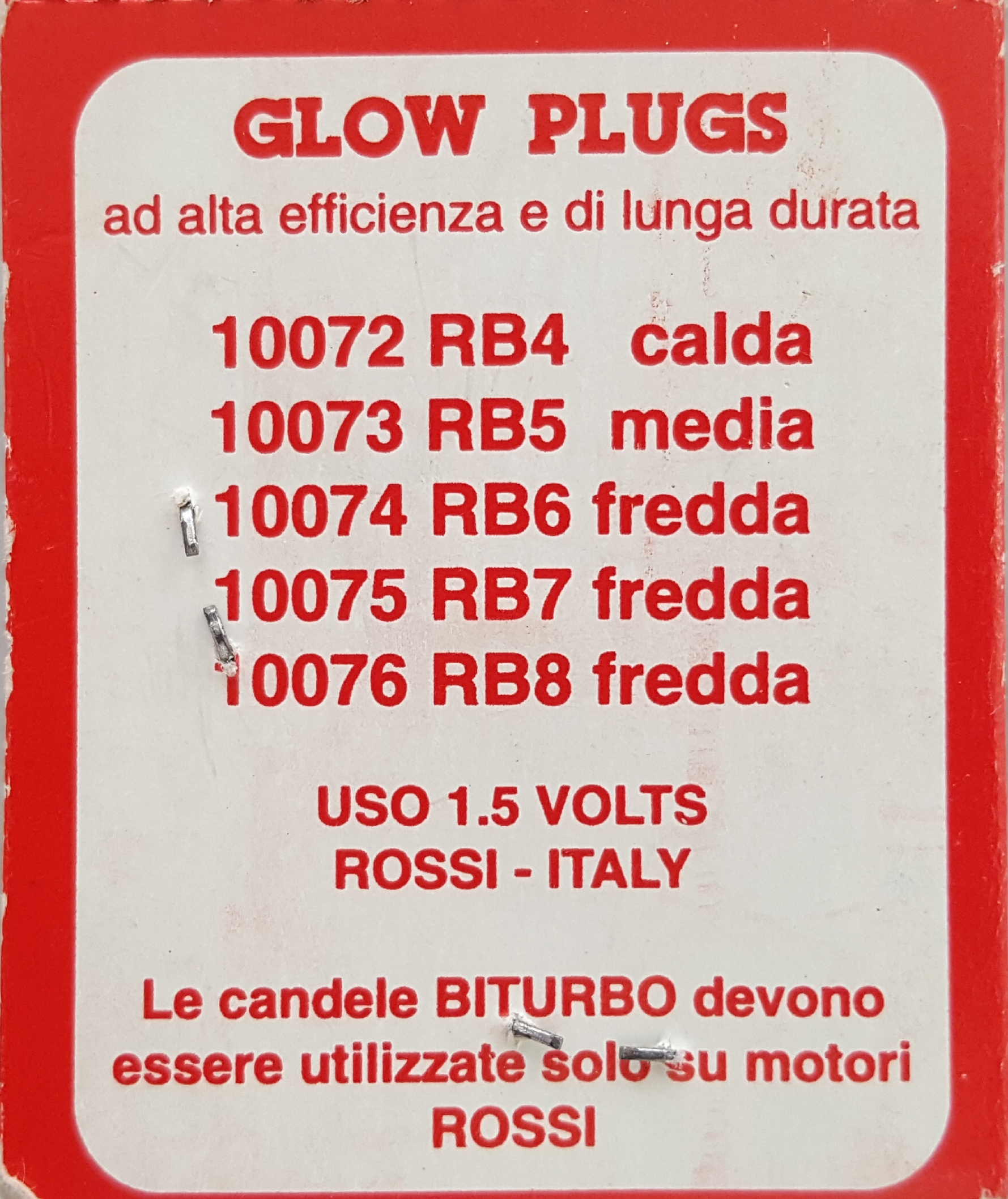 Rossi RB5 Turbo Glow Plug - Medium