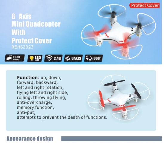 (image for) HC 6-Axis Aerobatic Mini Quadcopter ARF CX023