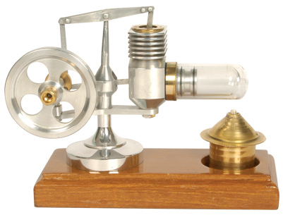 UMS-Stirling Engine Small Silver - Click Image to Close