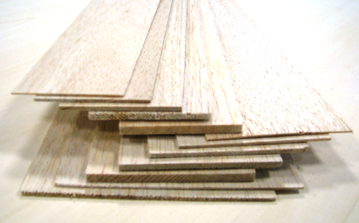 (image for) HC 1/8 x 3 x 36" Balsa Wood Sheet (Pk. of 50 sheets)