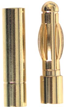 XTRA 4mm Gold Plated Connectors (pair)