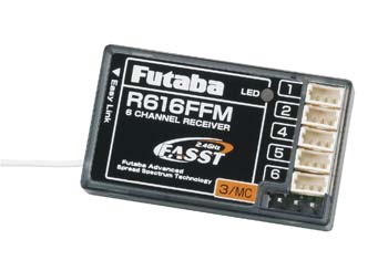 Futaba R616FFM 2.4Ghz FASST 6-Channel Park Flyer Rx - Click Image to Close