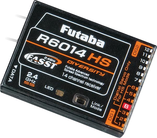 (image for) Futaba R6014HS 2.4GHz FASST Hi Speed (1-6) Rx 14Ch