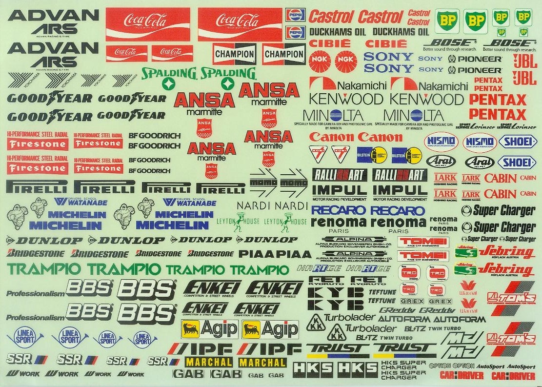 (image for) YOU-G SPONSOR MARKINGS SHEET 1:8, 1:10, 1:12