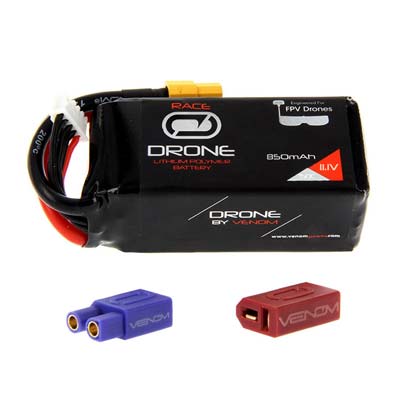 Venom 35053 LIPO 3S, 11.1V, 850mAh, 50C - Click Image to Close